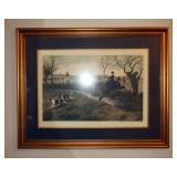 "My Lady Leads" Framed Fox Hunt Equestrian Print, 29" x 36", Glass Front