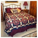 Full Size Bed Includes Brass Style Headboard, Saratoga Semi Orthopedic Mattress, Box Spring, Hollywo