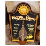 26" Weather Center Including Thermometer, Hydrometer And Barometer As Well As Pilgrim Fathers Weathe