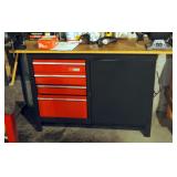 Craftsman Work Bench With 4 Drawers And Cabinet, Includes Hand Tools, Stud Finder, Dremmel, Solderin