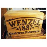 Wenzel Cast Iron Cook Ware New In Crate With Zippered Canvas Bags, Qty 6