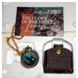 The Glory Of The Eagle Pocket Watch With Leather Case