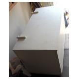 Custom Made Wood Storage Chest On Wheels 28"H x 49"W x 26"D