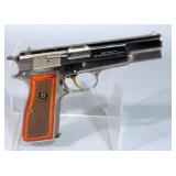 Browning 1984 Hi-Power High Power Pistol, 9mm, SN# 245PY41673, Nickle Plated with Gold Trigger, Incl