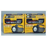 Cyclops Rechargeable 1 Watt LED Spotlights Model CYC-RL1W, Qty 2, New Old Stock