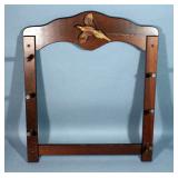 3-Gun Wall Mount Gun Rack with Pheasant Finial, 23" x 29"