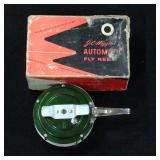 Vintage JC Higgins No. 3157 Automatic Fly Reel with Original Box