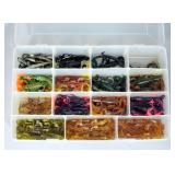LARGE Assortment of Lizard Fishing Bait Lures in Plano Hard Case