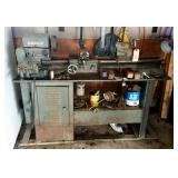 Vintage Sears And Roebuck Craftsman Metal Working Lathe With Accessories, 48" x 63" x 16"