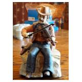 Waco Melody In Motion, Battery Powered, Animated Music Box, "The Fiddler", 12" Tall