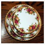 Royal Albert English Bone China, Old Country Roses Pattern, Place Setting For 8, Including Saucer, S