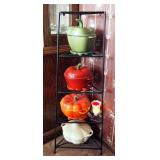 Cooks Essentials, Porcelain Coated Cast Iron Pumpkin, Tomato, Gourd, And Apple Dutch Ovens With Matc