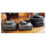 Crock-Pot Hook Up Slow Cookers Qty. 2 And Ninja 3-In-1 Cooking System With Additional Cooking Trays