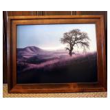 Rustic Floral Prints Qty. 3, 19" x 16" And Framed Landscape Print 22" x 29"