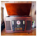 Innovative Technology Wooden Music Center With Blue Tooth, CD Recorder From Both Records And Cassett