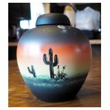 Fenton American Gallery, "Peaceful Desert" Ginger Jar, 8.5"