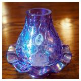 Fenton Iridescent Purple Spanish Lace Fairy Lamp, 5.5"
