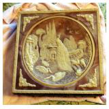 Carved Soap Stone Jewelry Box, With Felt Lining, 5" x 15.5" x 15"