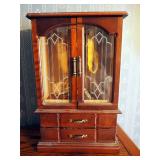 Jewelry Hutch, Porcelain Boxes Including Costume Jewelry