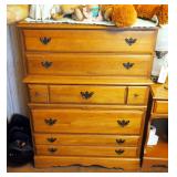 Early American Solid Wood 5 Drawer Chest Of Drawers QTY 2 46" x 34" x 16