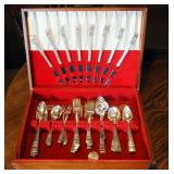 Community Plate, Silver Plate 8-Place Setting Flatware In Original Felt Lined Storage Box