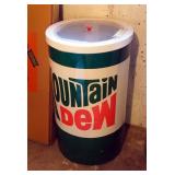 Electric Orange Crush Sign 15.5" x 50" And Mountain Dew Drink Cooler 35" x 21"
