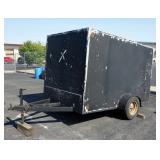 2002 Enclosed Cargo Trailer With Drop Down Back Door and Side Door Access, Homemade, Approx 10