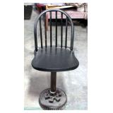 Custom Made Industrial Work Stool With Heavy Wheel Base