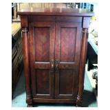 Multimedia Entertainment Center With Two Door Front, 54.5"H x 35"W x 25"D