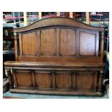 "Kuliwood And Leather" King Bed Frame, Headboard, Footboard 64.5"H x 82"W