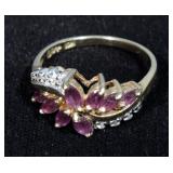 10K Ruby And Diamond Women