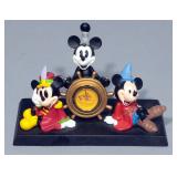 Walt Disney Clocks Qty 3, Mickey Ears Alarm Clock, Mickey Alarm Clock In Original Box And 75 Year Di