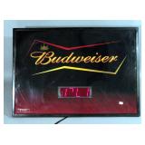 Budweiser Black And Red Bow Tie Lighted Sign, 19"H x 27"W