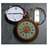 Wall Clocks Marked Turner, Union And Unmarked, All Battery Operated