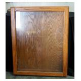 Oak And Glass Show/Display Case, 4.5"H x 42"L x 33"W