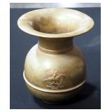 Pony Express Chewing Tobacco Cut Plug Brass Spittoon, 11.5"H x 10"Dia