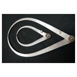 LS Starrett Transfer Calipers, Qty 2, 12-3/4" OAL with Fine Adjustment, Unused, and 6-1/2" OAL with 