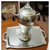 Vintage LaBelle Silver CO Inc. Electric Coffee Percolator With Clear Fire-King Glass Lid 17, Include