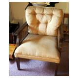 Upholstered Side Chairs With Cain Thatched Sides Qty 2