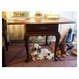 Ethan Allen, Traditional Classics Coffee Table With Drawers, 16.5" x 50" x 21" And Matching Drop Lea