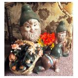 Ceramic Yard Gnomes Figurines And Planters