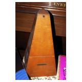Seth Thomas Wood Case Metronome, Page Mate Music Stand, Dazor Desk Lamp And Sheet Music