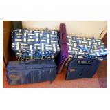 Crop-n-Style Craft Bags, Large Assortment Of Ribbon, Stock Paper, Styrofoam Stickers, Woven Pic-Nic 