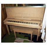 Kranich And Bach Upright Piano,56" x 63" x 27" Includes Piano Bench, The Piano Is On Wheels
