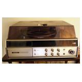 Panasonic 8 Track Stereo With Turn-Table, And Large Assortment Of Records Including Elvis, Kenny Rod