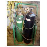 Pittsburgh Acytelyn Cutting Torch, Compressed Air Tanks And Cart