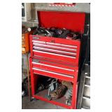 ToolShop Two Tier Tool Box On Wheels With Keys 42"H x 24.5"W x 13"D And Contents Allen Wrenches, Tap