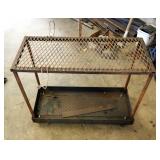 Custom Rolling Utility Table 28"H x 32.5"L x 13.25"D Plus Hooks