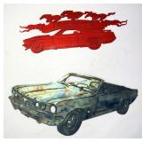 Plasma Cut Steel Wall Art, Mustang 11.5" x 24" And Mustang 10" H x 23.5"