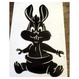 Plasma Cut Steel Wall Art, Baby Bugs Bunny 26" x 15"